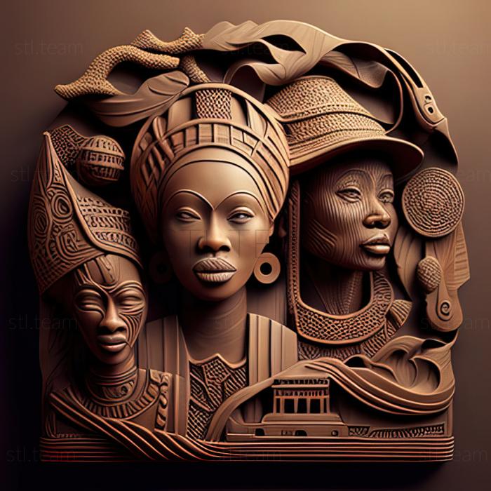 3D model Burkina Faso (STL)